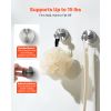Suction Cup Hooks for Shower, 2-Pack No Drill Stainless Steel Hooks, Suction Cup Shower Towel Hanging Hook, for Bathroom Wall, Kitchen, Glass