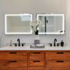 48" x 36" LED Bathroom Mirror with Anti-Fog and Touch Sensor – Modern Frameless Lighted Wall Mirror for Bathroom Vanity, Shower Room, or Dressing Area