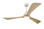 52" Ceiling Fan with Lights Remote Control,Quiet DC Motor 3 Blade Ceiling Fans 6 Speed Levels,Reversible Ceiling Fan, for Patio Living Room, Bedroom