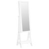 Mirror Jewelry Cabinet White Engineered wood Full Length