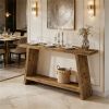 Solid wood console table, sofa table, entrance table with storage space, storage desk, decorative table