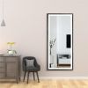 22" x 48" Led Lighted Full Length Mirror; Body Mirrors with Antique Brass Frame; Touch Switch and Stepless Dimmable