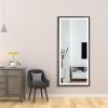 22" x 48" Led Lighted Full Length Mirror; Body Mirrors with Oil Brass Frame; Touch Switch and Stepless Dimmable