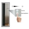22" x 65" Led Lighted Full Length Mirror; Body Mirrors with Sand black Frame; Touch Switch and Stepless Dimmable