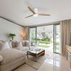 52 Inch Indoor Flush Mount Ceiling Fan with LED Light and Remote Control