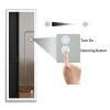 22" x 65" Led Lighted Full Length Mirror; Body Mirrors with Brushed Silver Frame; Touch Switch and Stepless Dimmable