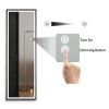 22" x 65" Led Lighted Full Length Mirror; Body Mirrors with Oil Brass Frame; Touch Switch and Stepless Dimmable