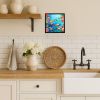 Koi Fish Framed Metal Print Bathroom, Kitchen, Office, Home Decor Wall Art Ready to Hang, Square, 8X8