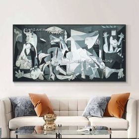 Handmade Guernica By Pablo Picasso Colourful Paintings Reproduction Art New Version Famous Canvas Wall Art Pablo Picasso Frameless Only Canvas (Style: 02, size: 100x150cm)