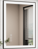 Tempered Glass Frame Mirror for Bedroom, 20 "x28" Triple Color Temperature/RGB, Smart Touch Button Lighting Control