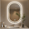 Tempered Glass Frame Mirror with Anti-Fog and Anti-Shatter Features,20"x28" Rectangular Wall-Mounted Bathroom Mirror