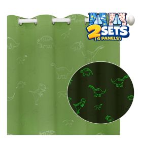 Muwago Dinosaur Curtains for Boys Bedroom, Kids Curtains Bedroom (size: 52 * 96 inch)