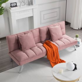 63.8' Futon Sofa bed (Color: PIK)