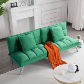 63.8' Futon Sofa bed (Color: GRN)