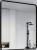 Tempered Glass Frame Mirror with Anti-Fog and Anti-Shatter Features 24 "x30" Bathroom Mirror, Rectangular Mirror, Wall-Mounted Bathroom Frame Mirror