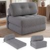 Folding Sofa Bed with Pillow and Back Support for Living Room