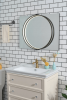 Tempered Glass Frame Mirror, 20" Anti-Fog & Anti-Shatter Rectangular Bathroom Wall-Mounted Mirror, Combing Mirror with Metal Frame and Round Corners