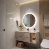 Tempered Glass Frame Mirror, 20" Anti-Fog & Anti-Shatter Rectangular Bathroom Wall-Mounted Mirror, Combing Mirror with Metal Frame and Round Corners