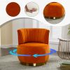 360 Degree Swivel Cuddle Barrel Accent Sofa Chairs, Round Armchairs with Wide Upholstered, Fluffy Velvet Fabric Chair for Living Room, Bedroom, Office