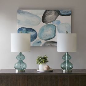 Curved Glass Table Lamp, Set of 2 (Color: as Pic)