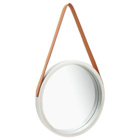 Wall Mirror Silver and brown (Color: Silver)