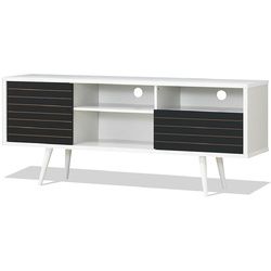Modern TV Stand with 3 Shelves Storage Drawer (SKU: HW63444)
