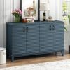 Sideboard with 4 Door Large Storage Buffet with Adjustable Shelves and Metal Handles for Kitchen,Living Room,Dining Room
