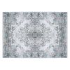 Vintage Area Rug Modern Non Slip Carpet Boho Low Pile Soft Rug Waterproof Machine Washable Rug for Living Room Bedroom Kitchen Dining Room Under Table