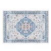 Vintage Area Rug Modern Non Slip Carpet Boho Low Pile Soft Rug Waterproof Machine Washable Rug for Living Room Bedroom Kitchen Dining Room Under Table