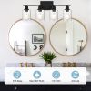 Wall Light Industrial Glass Wall Sconce, Bathroom Wall Light. Seeded Lampshade Wall Lamps for Vanity Mirror Living Room Bedroom (Black)