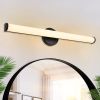 24-Inch LED Bathroom Vanity Light Fixture, 3000K Black Vanity Lighting with Frosted Acrylic Lampshade