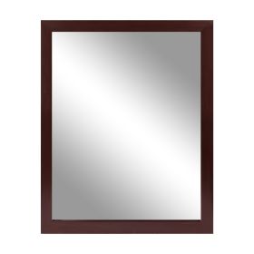 Wall Mount Mirror 11.8x15.7Inch Wood-Like Frame Rectangle Modern Hanging Mirror for Bathroom Bedroom Living Room (Color: Red, size: 30 x 40cm)