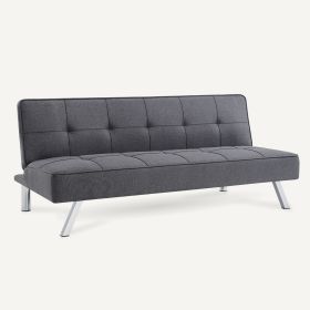 Fabric Convertible Sofa Bed, Folding Sleeper for Living Room for Living Room (Main Material: Fabric, Main Color: Gray)