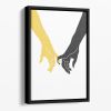 Hands Pinky Floating Framed Canvas