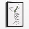 Martini Three Olives Floating Framed Canvas