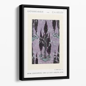 Samarkande 2 Floating Framed Canvas (Color: Black, size: 36" x 24" / 90cm x 60cm approx)