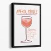 Recipe Aperol Spritz Floating Framed Canvas