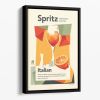 Italian Aperol Spritz print Floating Framed Canvas