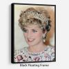 Princess Diana in a tiara at a dinner in Seoul South Korea Floating Frame Canvas