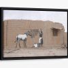 Banksy Washing Zebra Stripes Floating Framed Canvas