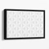 Elegant White Geometric Background Floating Framed Canvas