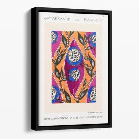 Samarkande 4 Floating Framed Canvas (Color: Black, size: 36" x 24" / 90cm x 60cm approx)