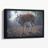 Mother and Fawn Floating Framed Canvas