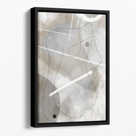 Decided Floating Framed Canvas (Color: Black, size: 36" x 24" / 90cm x 60cm (approx))