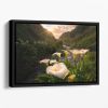 Calla Lily World Floating Framed Canvas