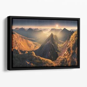 Mullach En Rathein Floating Framed Canvas (Color: Black, size: 40" x 26" / 100cm x 65cm (approx))
