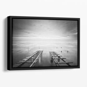 To The Infinity Floating Framed Canvas (Color: Black, size: 12" x 8" / 30cm x 20cm (approx))