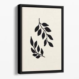 Black Twigs Floating Framed Canvas (Color: Black, size: 40" x 26" / 100cm x 65cm approx)