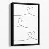 One Line 02 Floating Framed Canvas