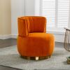 360 Degree Swivel Cuddle Barrel Accent Sofa Chairs, Round Armchairs with Wide Upholstered, Fluffy Velvet Fabric Chair for Living Room, Bedroom, Office